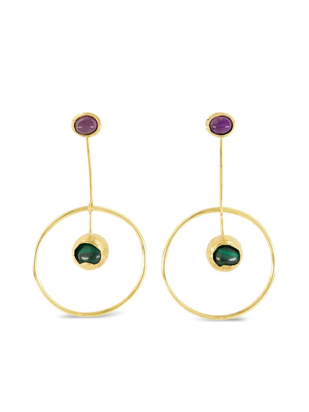  Paula Circular Earrings - Yellow 