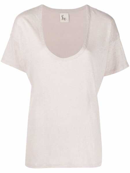  Paula Deep V-neck T-shirt - Neutrals 