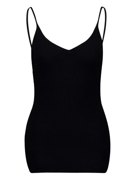  Paula Kali Spaghetti-strap Ribbed Top - Black 