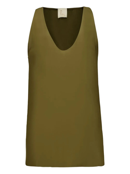  Paula Serena Silk Top - Green 