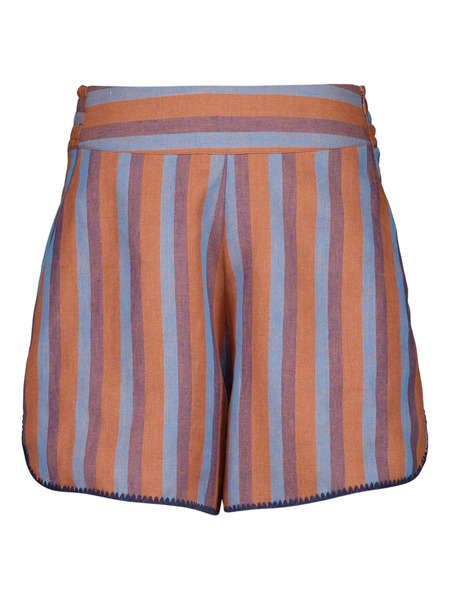  Paula Striped Embroidered Shorts - Pink 