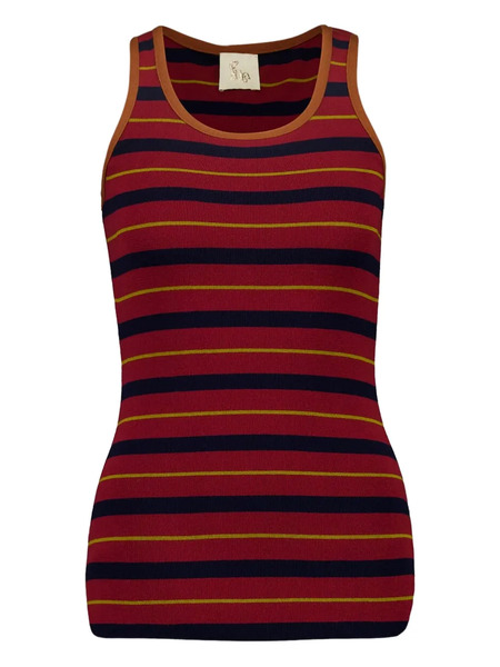  Paula Striped Tank Top - Red 
