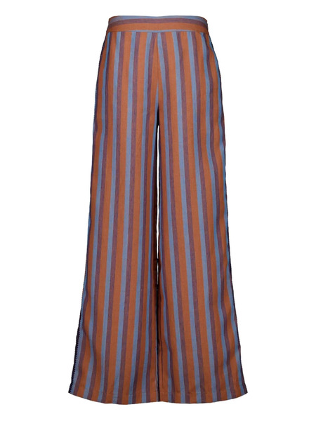  Paula Striped Wide-leg Trousers - Blue 
