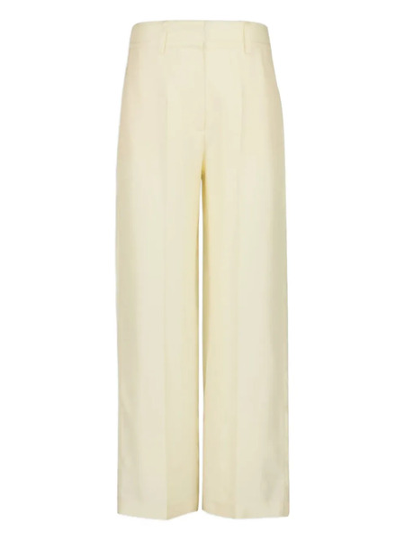  Paula Twill-panelled Silk Trousers - White 