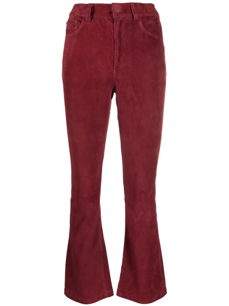  Paula Zircon Suede Flared Trousers 