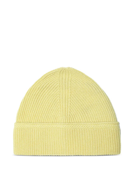  Paura Jamal Ribbed Beanie Hat - Yellow 