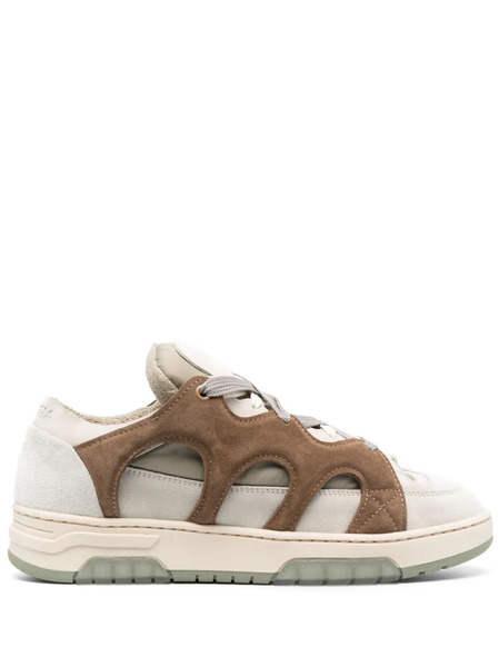  Paura Panelled Low-top Sneakers - Neutrals 