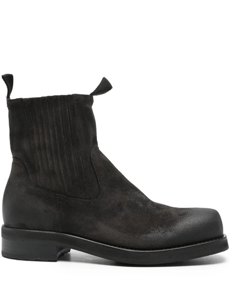  Paura Pull-tab Square-toe Boots - Brown 