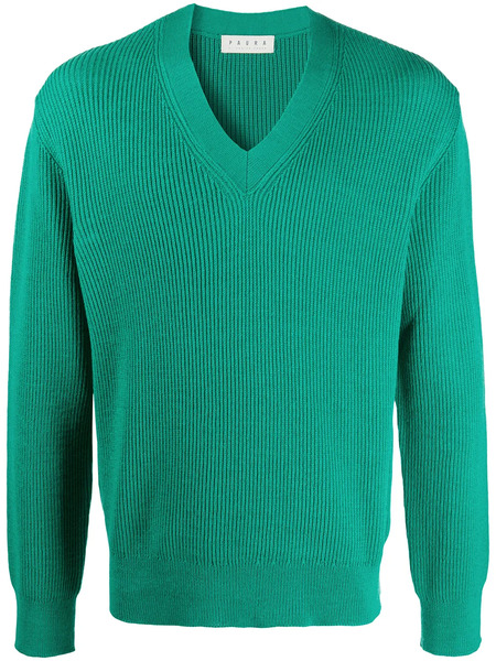  Paura V-neck Knitted Jumper - Green 