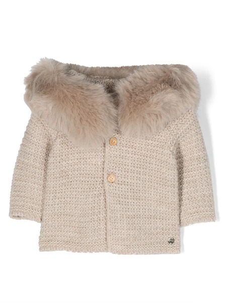  Paz Rodriguez Bambalina Hooded Knittted Coat - Neutrals 