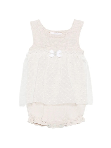  Paz Rodriguez Bow-embellishment Ruffle-detail Body - Neutrals 