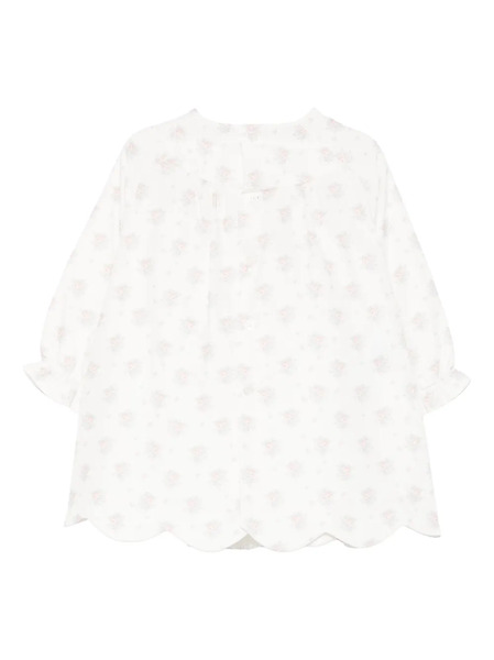  Paz Rodriguez Bow Floral Dress - White 