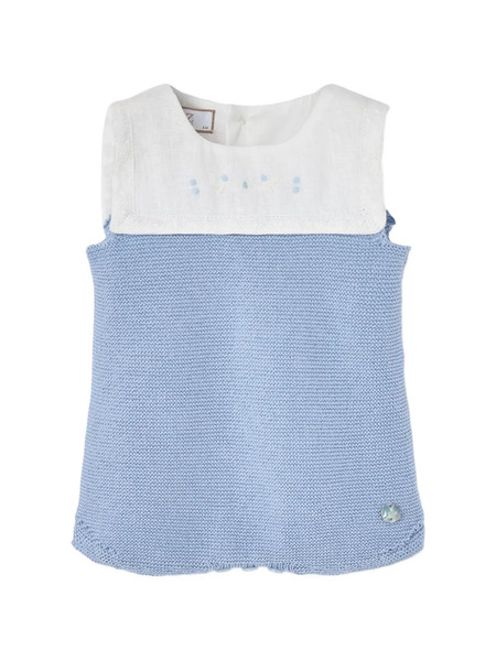  Paz Rodriguez Buttoned Sleeveless Romper - Blue 