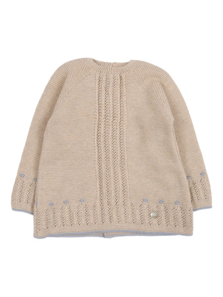  Paz Rodriguez Cable-knit Button Cardigan - Neutrals 