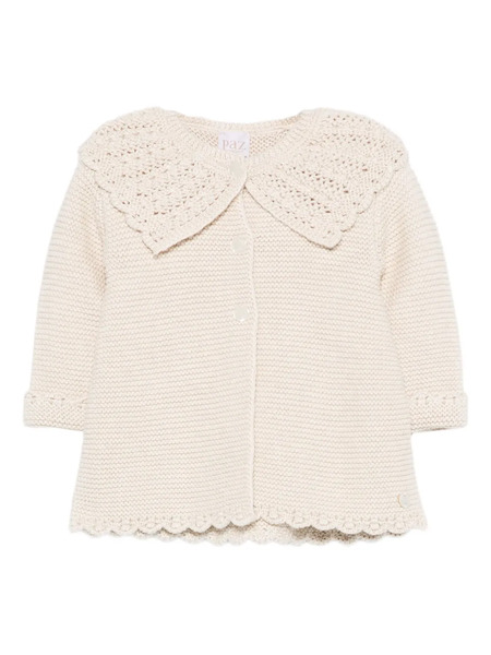  Paz Rodriguez Crochet-collar Cardigan - White 