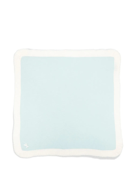  Paz Rodriguez Crochet-trimmed Wool Blanket - Green 