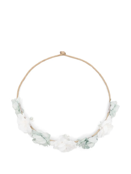  Paz Rodriguez Floral-appliqué Hair Wreath - Green 