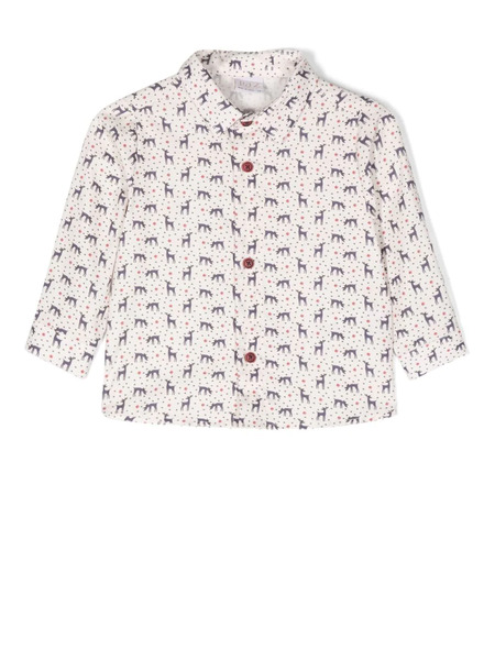  Paz Rodriguez Graphic-print Long-sleeve Shirt - Neutrals 