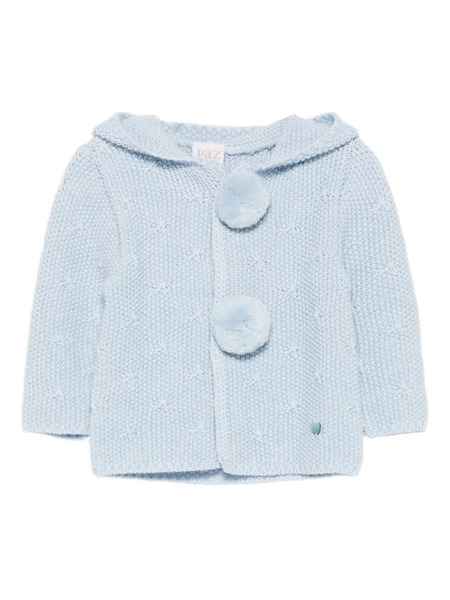  Paz Rodriguez Hooded Pom-pom Cardigan - Blue 