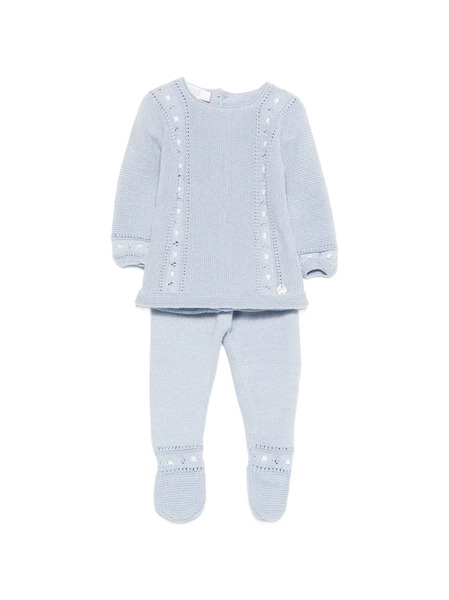  Paz Rodriguez Knitted Babygrow Set - Blue 