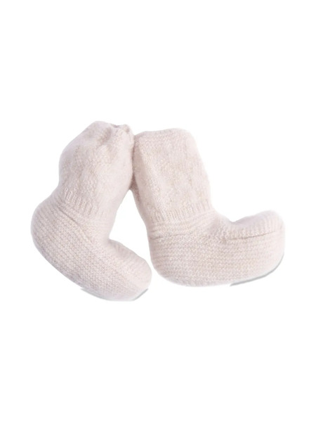  Paz Rodriguez Knitted Booties - Neutrals 