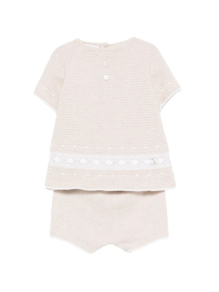  Paz Rodriguez Knitted Shorts Set - Neutrals 