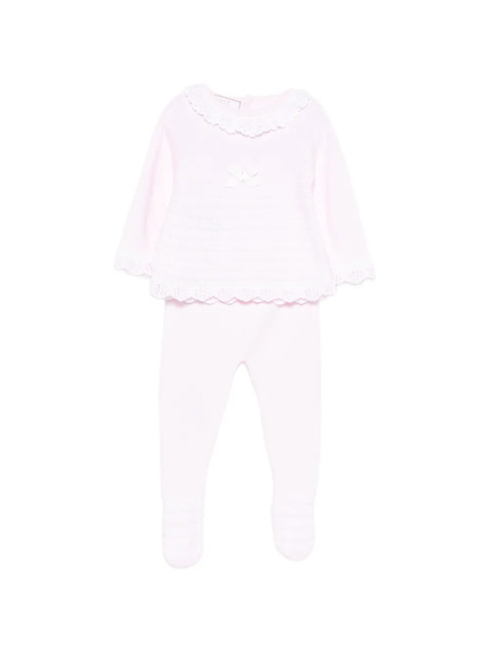  Paz Rodriguez Lace-trim Trousers Set - Pink 