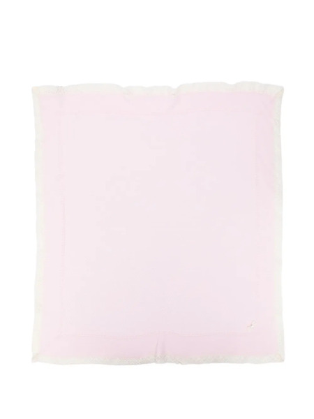  Paz Rodriguez Lace-trimmed Knitted Blanket - Pink 
