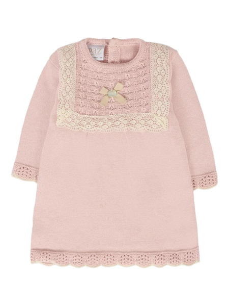  Paz Rodriguez Lace-trimmed Knitted Dress - Pink 