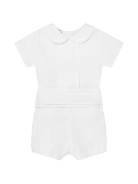  Paz Rodriguez Peter-pan-collar Baby Shorts - White 