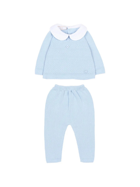  Paz Rodriguez Peter Pan-collar Trousers Set - Blue 