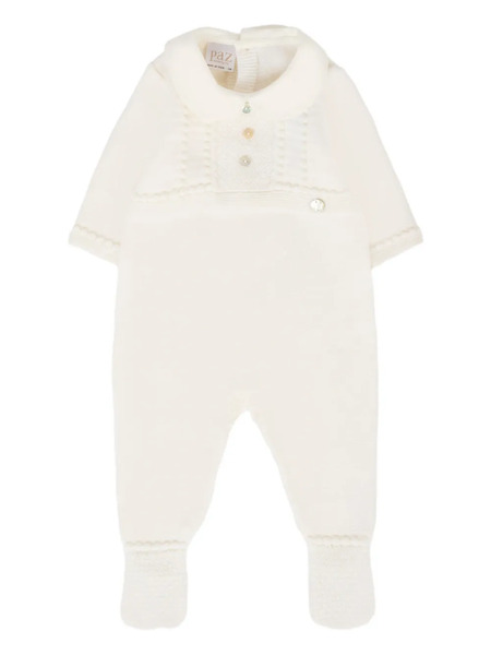  Paz Rodriguez Peter Pan-collar Wool Pajama - White 