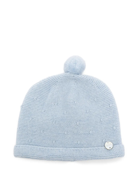  Paz Rodriguez Pom-pom Textured Beanie - Blue 