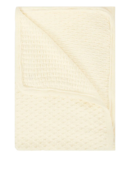  Paz Rodriguez Textured-waffle Blanket - Neutrals 