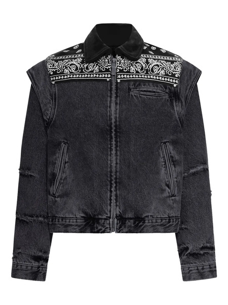  Pdf Bandana Denim Jacket - Black 