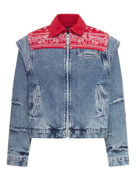  Pdf Bandana-panel Denim Jacket - Blue 