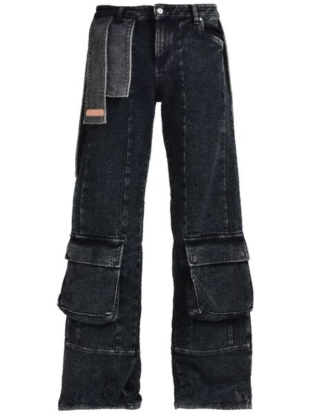  Pdf Bouclé Wide-leg Jeans - Blue 