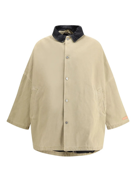  Pdf Corduroy-collar Jacket - Neutrals 