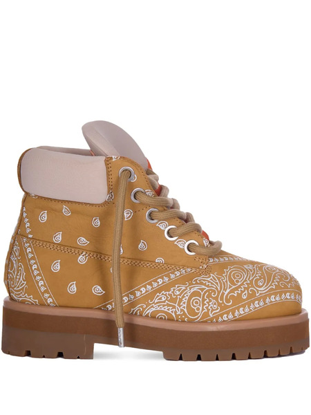  Pdf Paisley-pattern Boots - Yellow 