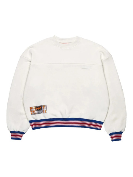  Pdf Striped-detail Sweatshirt - White 