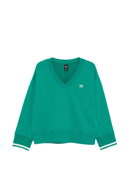  P.e Nation Courtside V-neck Sweatshirt - Green 