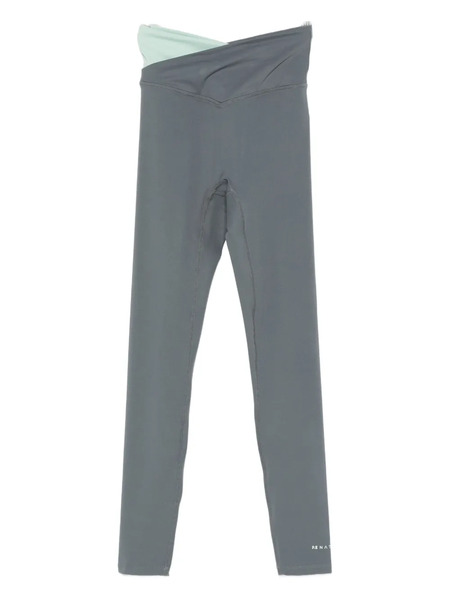  P.e Nation Crossover-waistband Leggings - Grey 