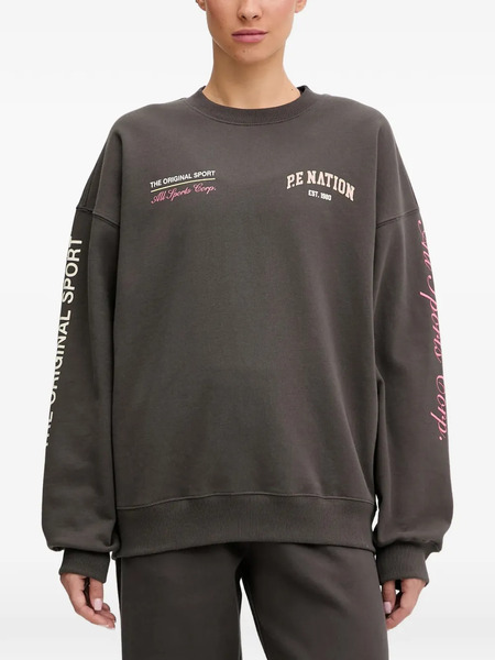  P.e Nation Logo-lettering Sweatshirt - Brown 