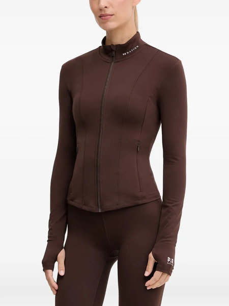  P.e Nation Long-sleeve Zip Sweatshirt - Brown 