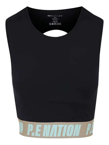  P.e Nation Open-back Logo-band Bra - Black 