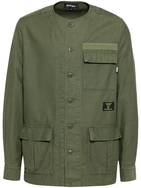  Peace And After Multi-pockets Shirt - Green 
