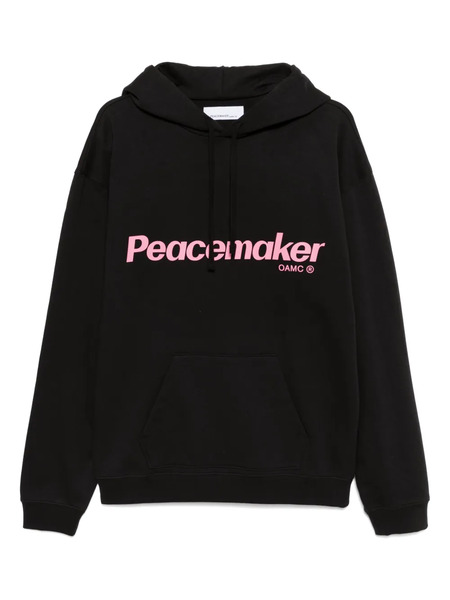  Peacemaker Oamc Floral-printed Hoodie - Black 
