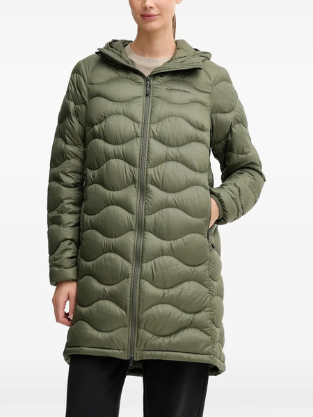 Peak Performance Helium Hooded Quilted Parka - Green 