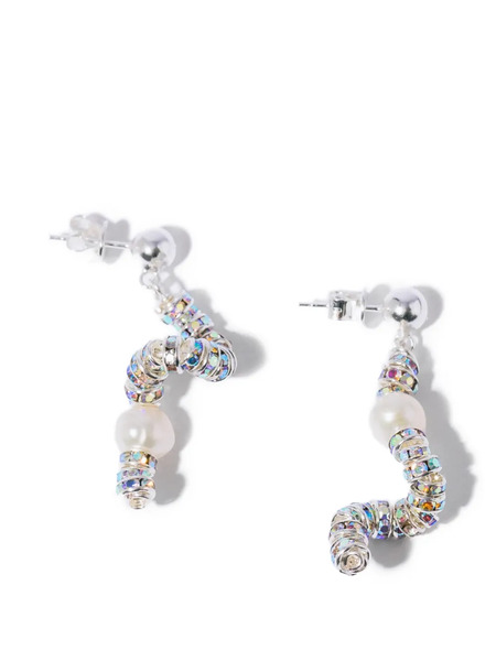  Pearl Octopuss. Y Pearl Embellished Drop Earrings - Silver 