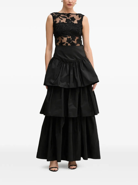  Pedro Del Hierro Black Maxi Skirt 